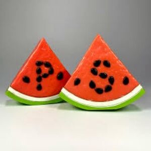 Avon plastic watermelon salt and pepper shakers